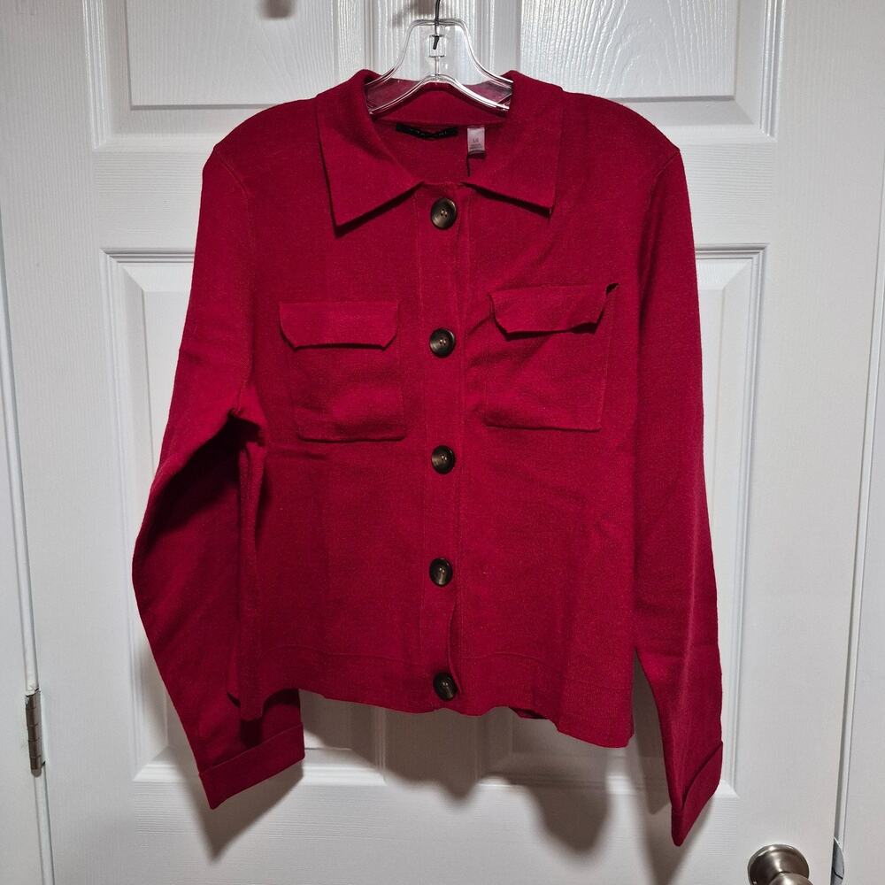Women’s T Tahari Sweater – Baked Cherry (Size Large)
